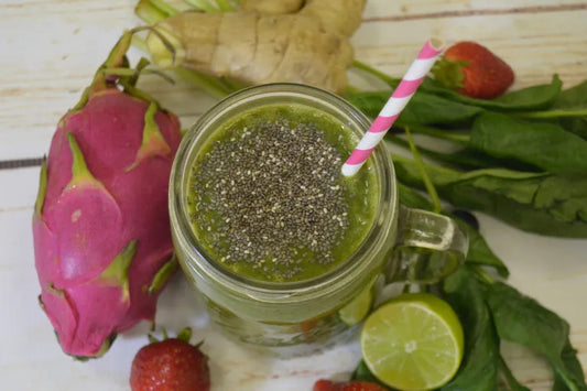 Dragon Fruit Strawberries Banana Spinach Green Smoothie Recipe