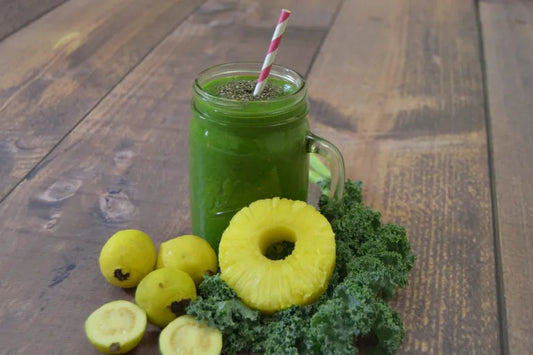 Guava Pineapple Banana Kale Green Smoothie Recipe