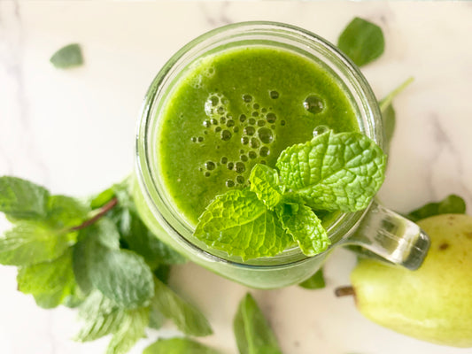 Pear Mint Banana Smoothie Recipe