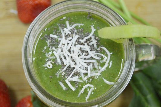 Kiwi Strawberry Banana Green Smoothie recipe