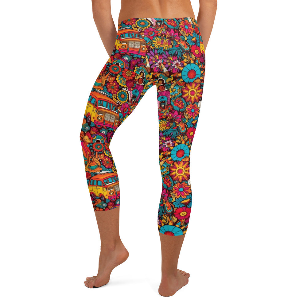 Hippie Ride Vibes Capri Leggings