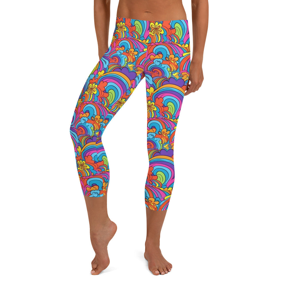 Hippie Vibes Capri Leggings