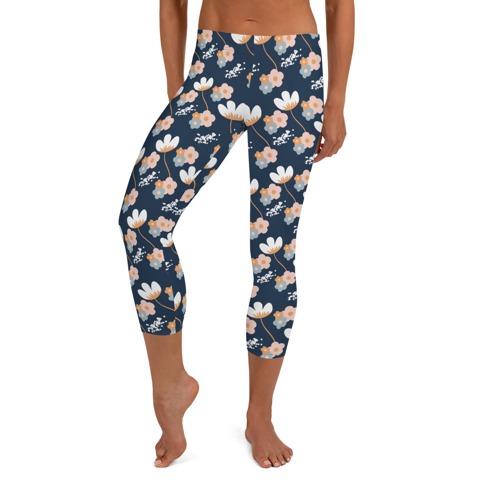 Blossom Vibes Capri Leggings