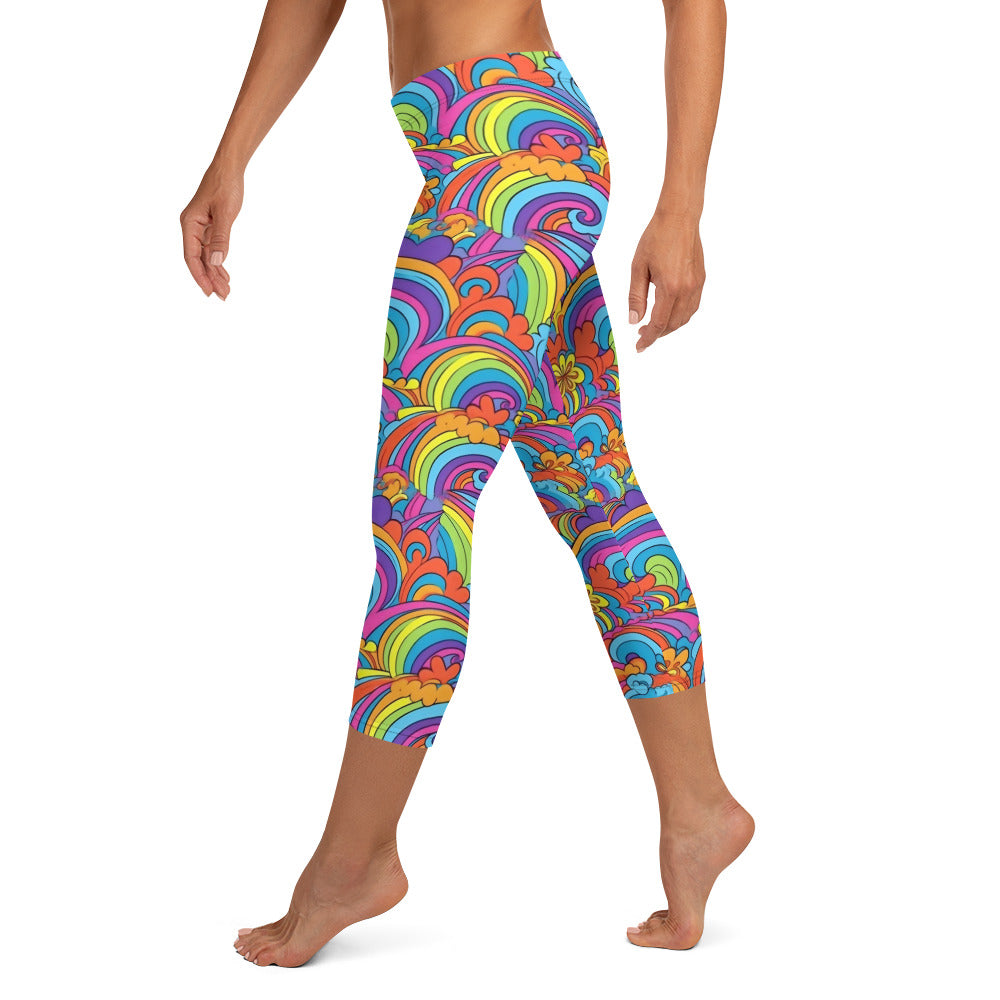 Hippie Vibes Capri Leggings