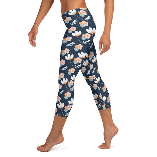 Blossom Vibes Capri Leggings