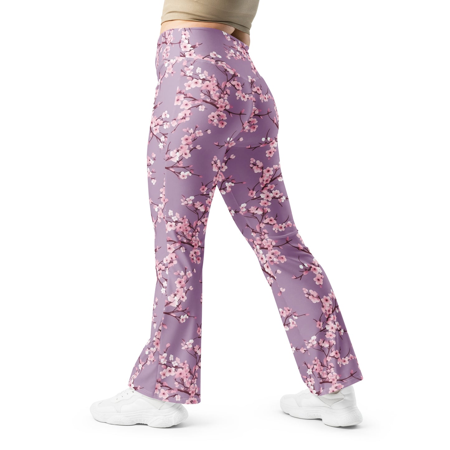 Cherry Blossom Bell Bottom Flare leggings