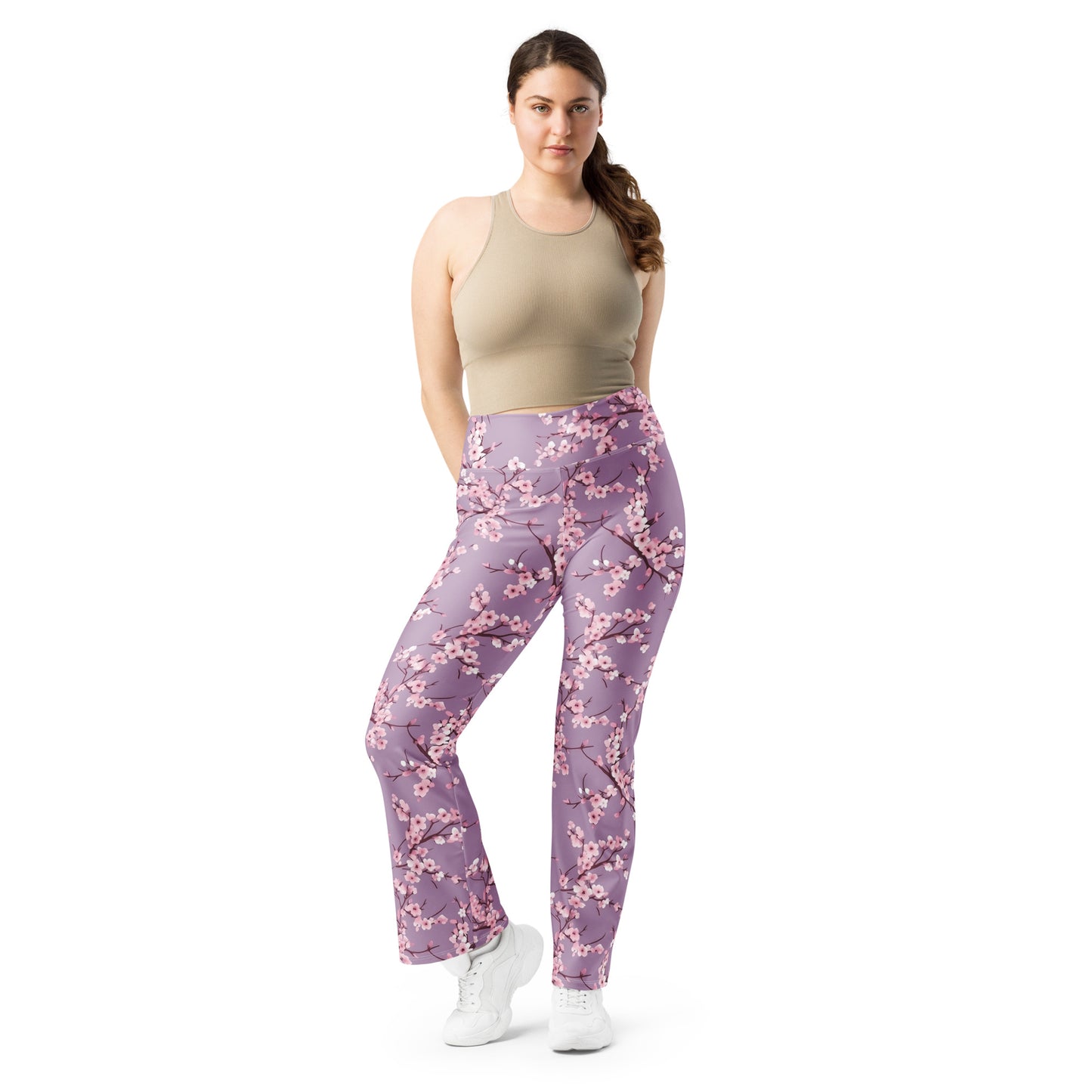 Cherry Blossom Bell Bottom Flare leggings