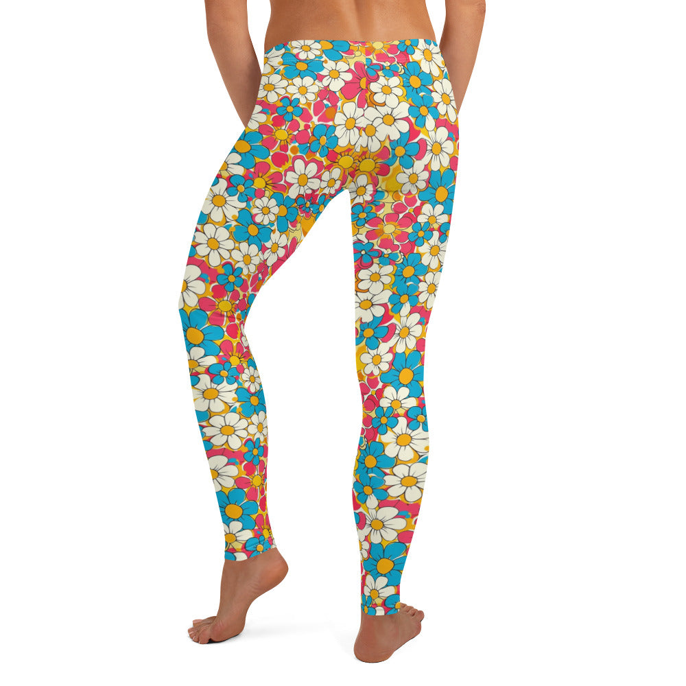 Groovy Floral Print Leggings