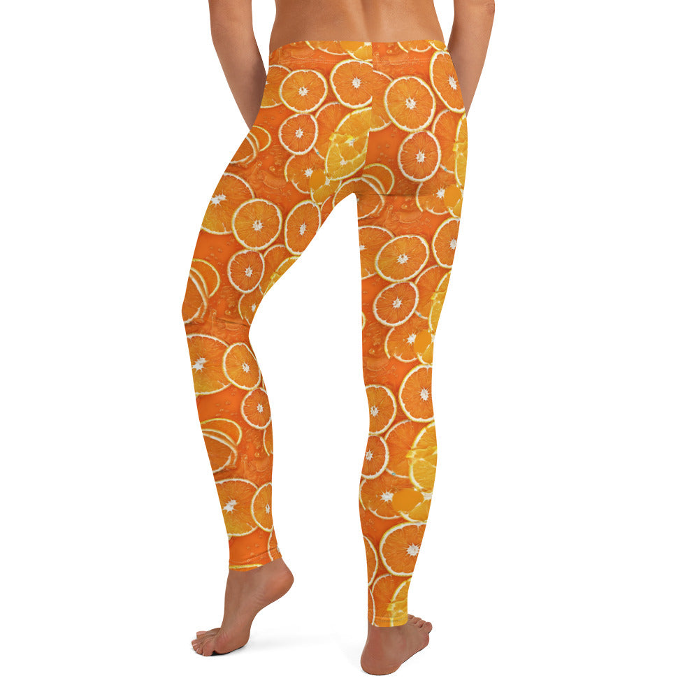 Orange Slice Tropical Vibes Leggings