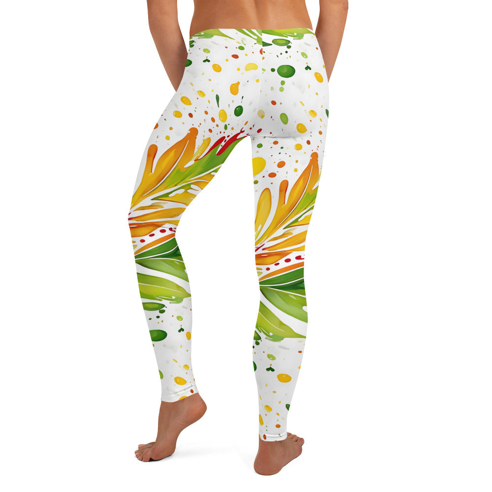 Palm Leaf Splash Leggings