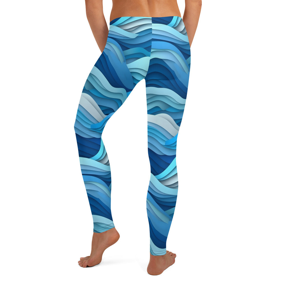 Waves Are Blue Leggings