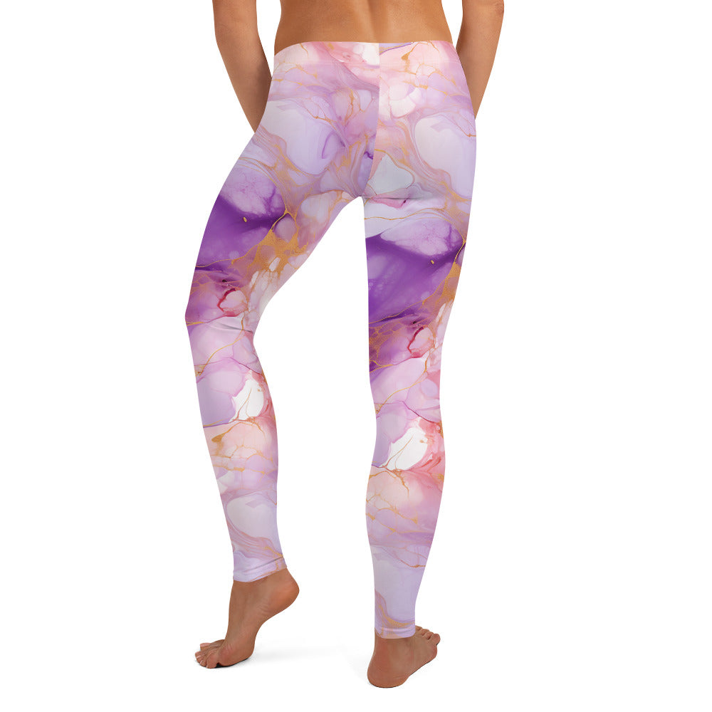 Shades of Purple Marble Leggings