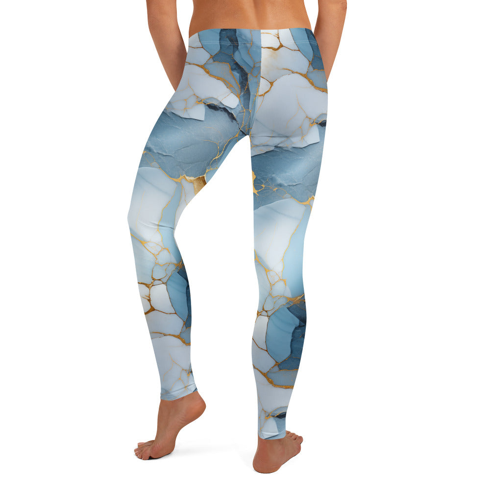 Sky Blue Marble Leggings