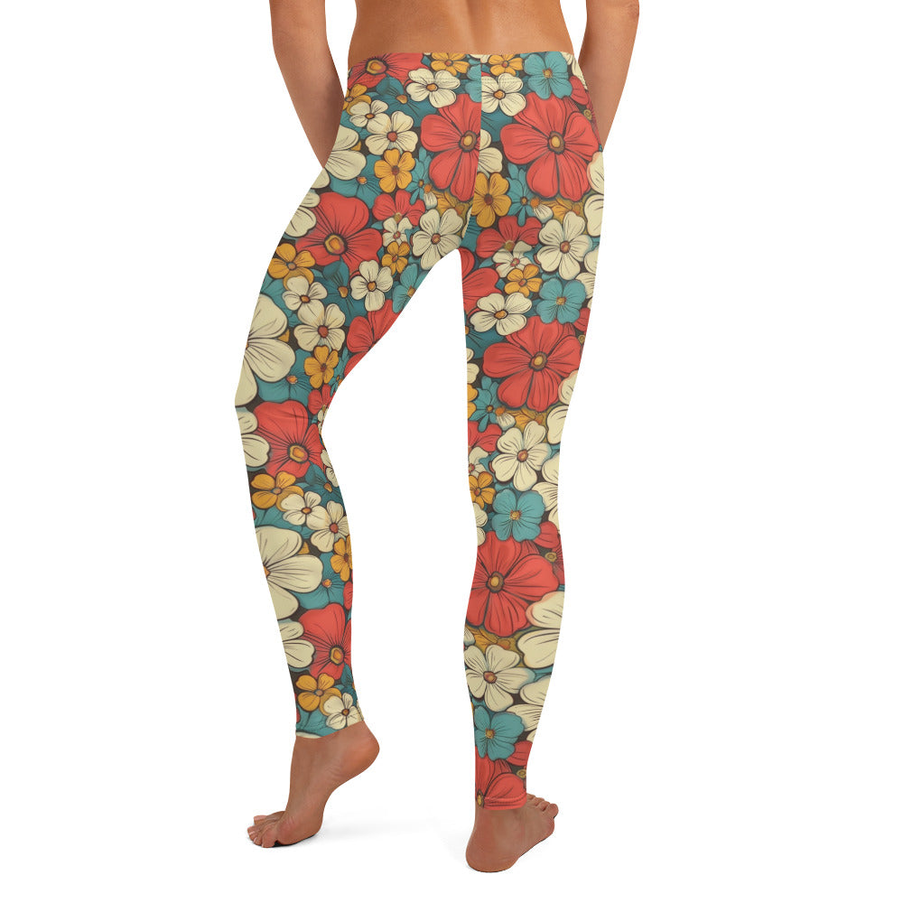 Groovy Floral Pattern Leggings