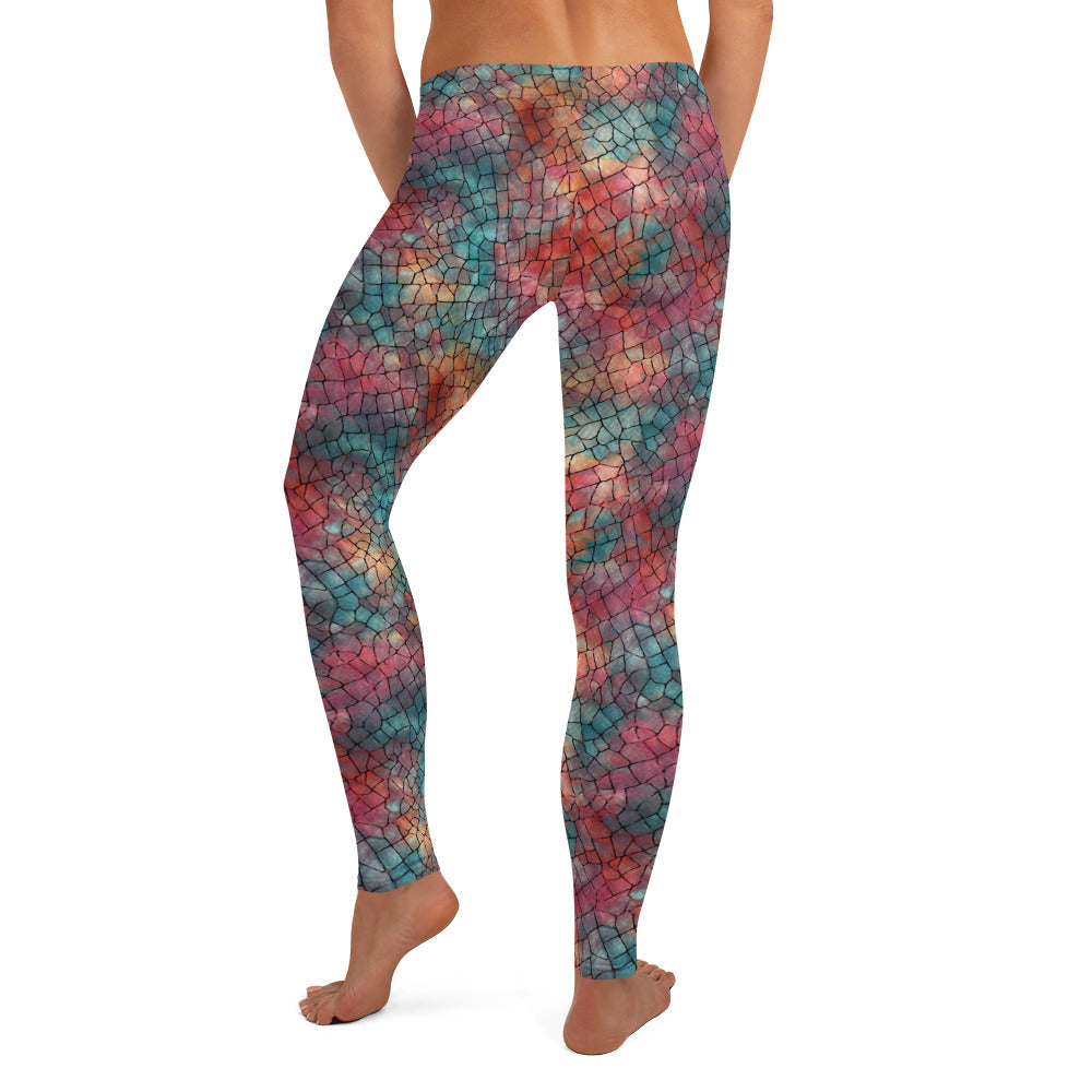 Abstract Pattern Darkness of Colors Leggings