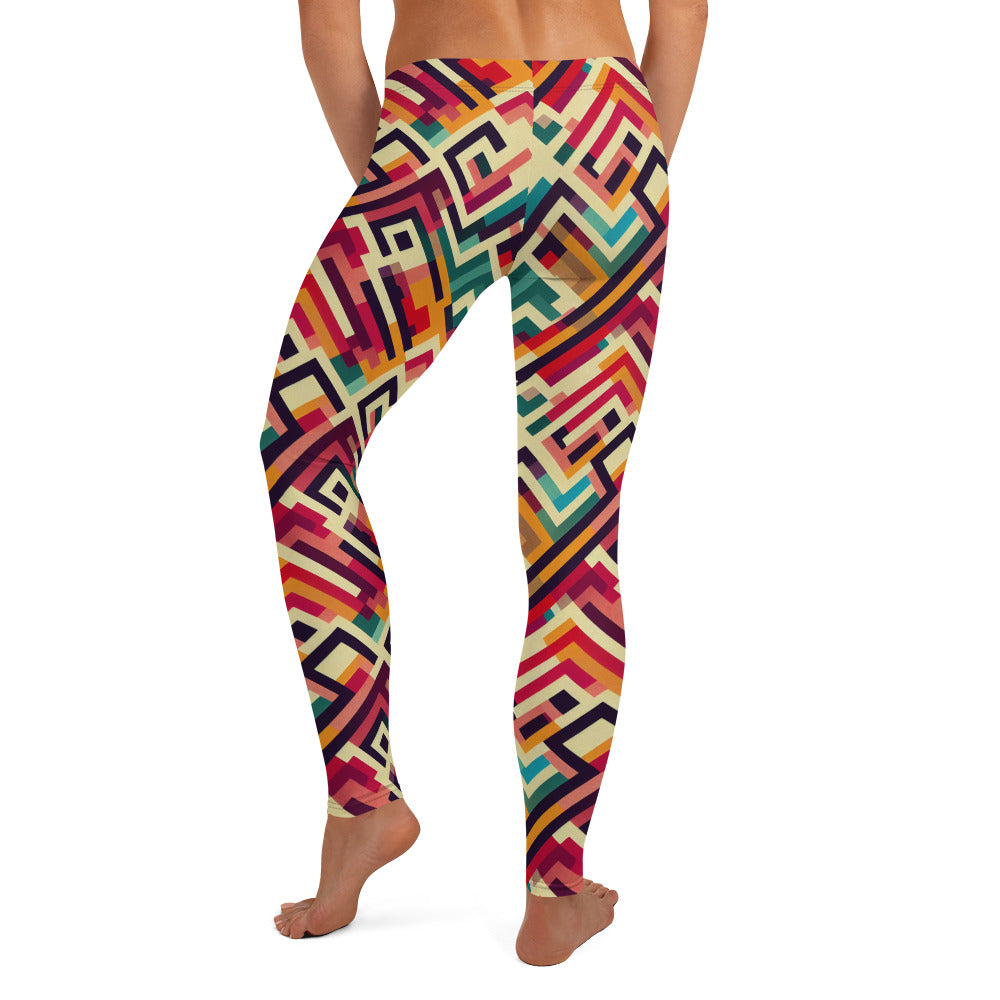 Modern Geometric Pattern Leggings