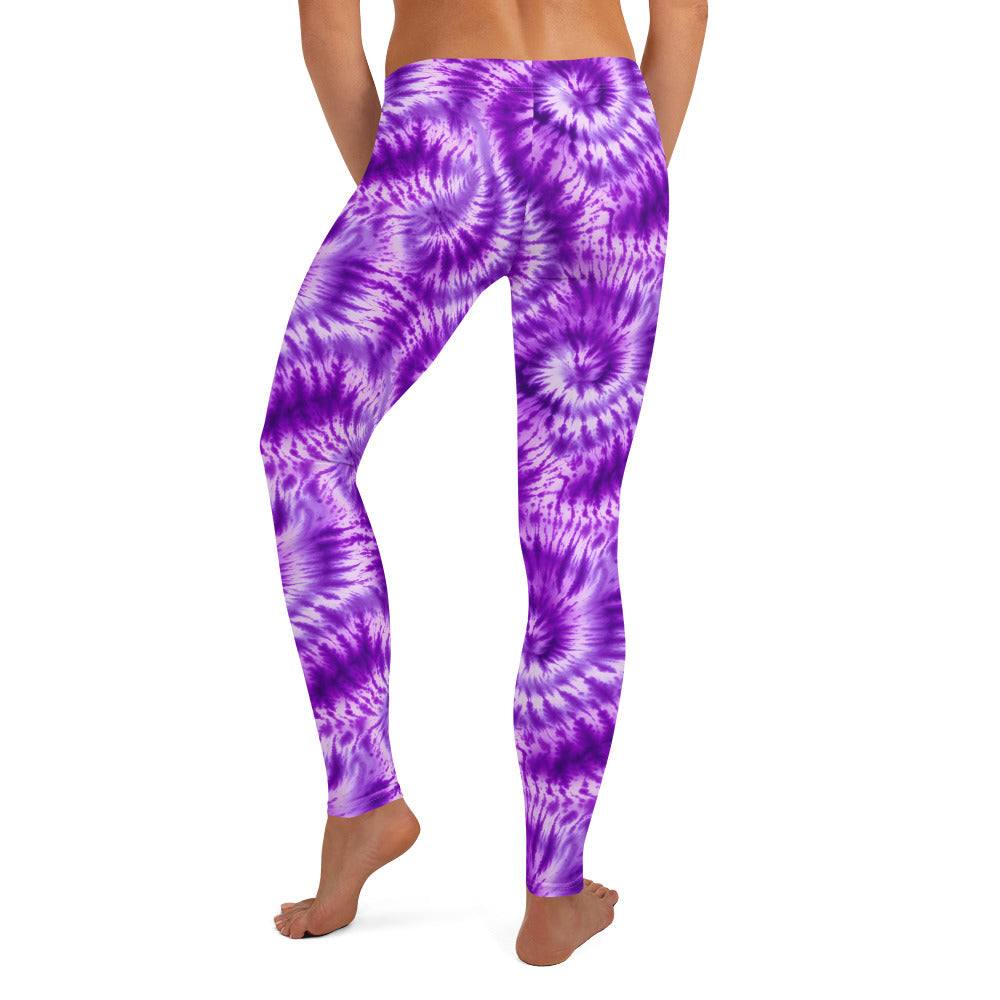 Purple Tie Dye Pattern Leggings