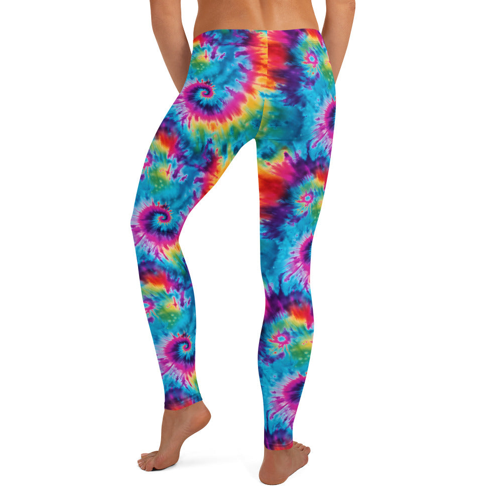 Rainbow Tie Dye Pattern Leggings