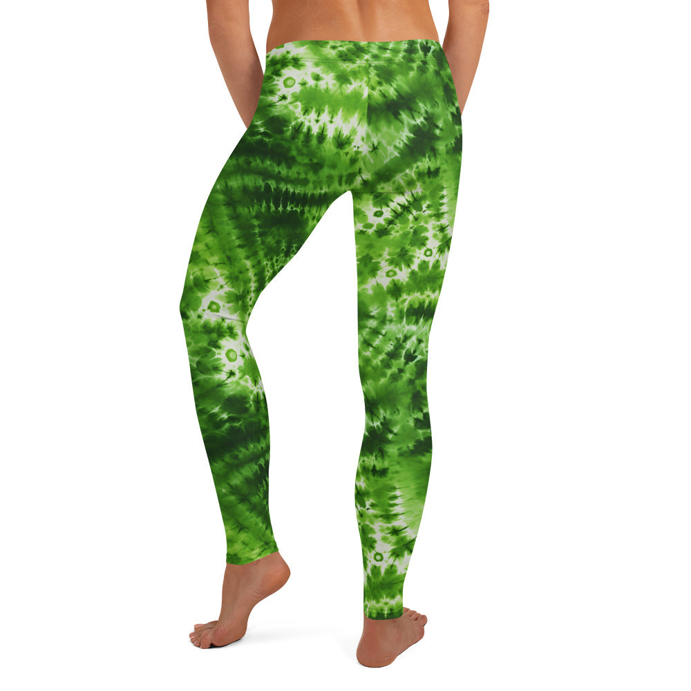 Green Tie Dye Leggings