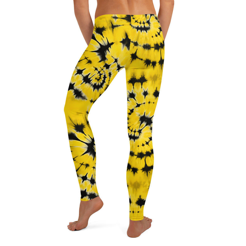 Yellow Tie Dye Leggings