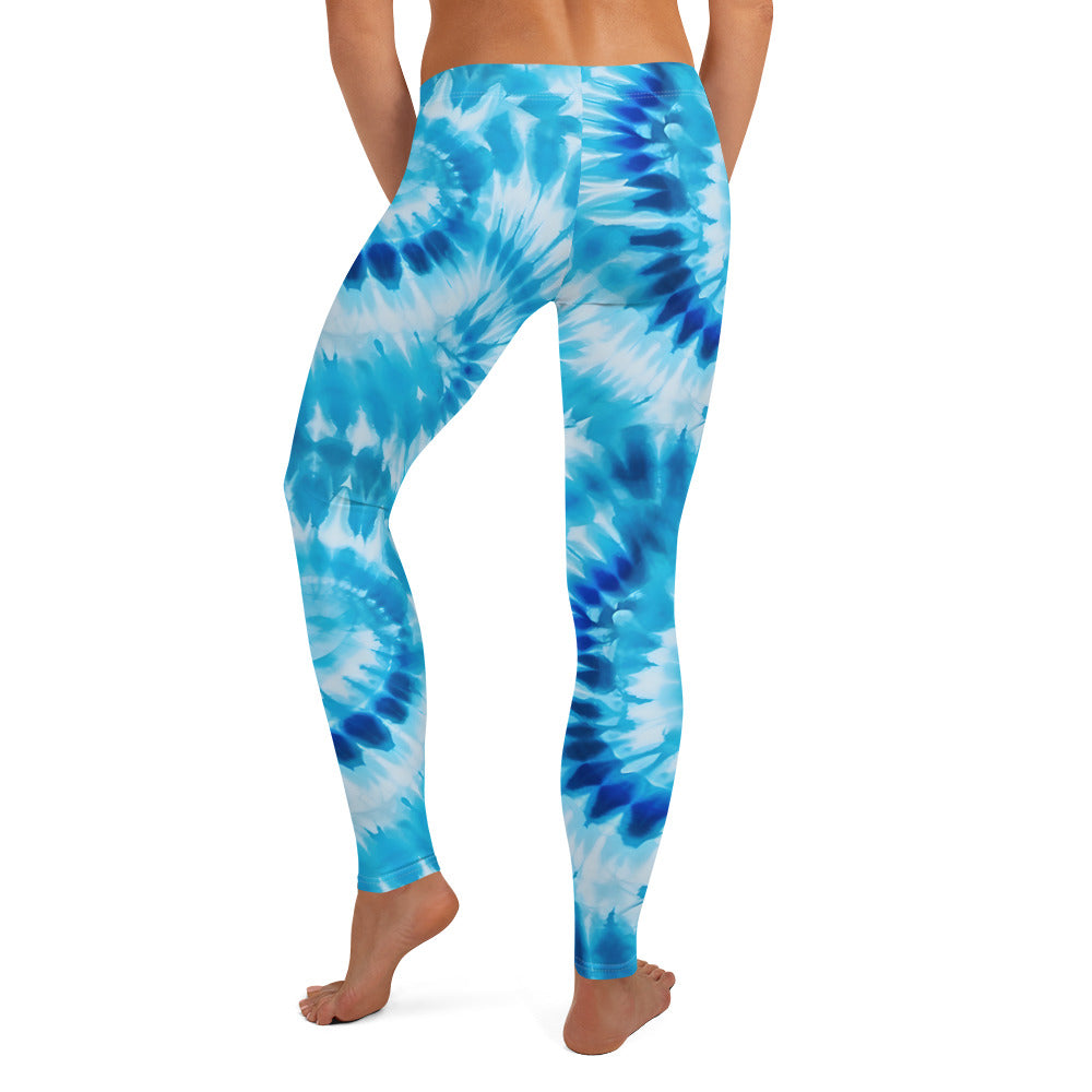 Baby Blue Tie Dye Leggings