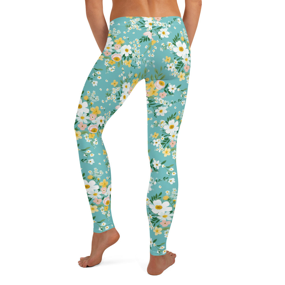 Pastel Floral Garden Leggings