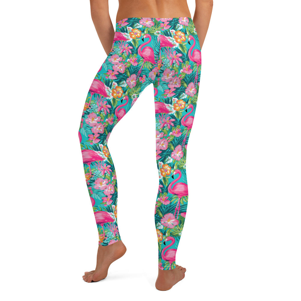 Tropical Flamingo Printed Leggings Uplift Pulse