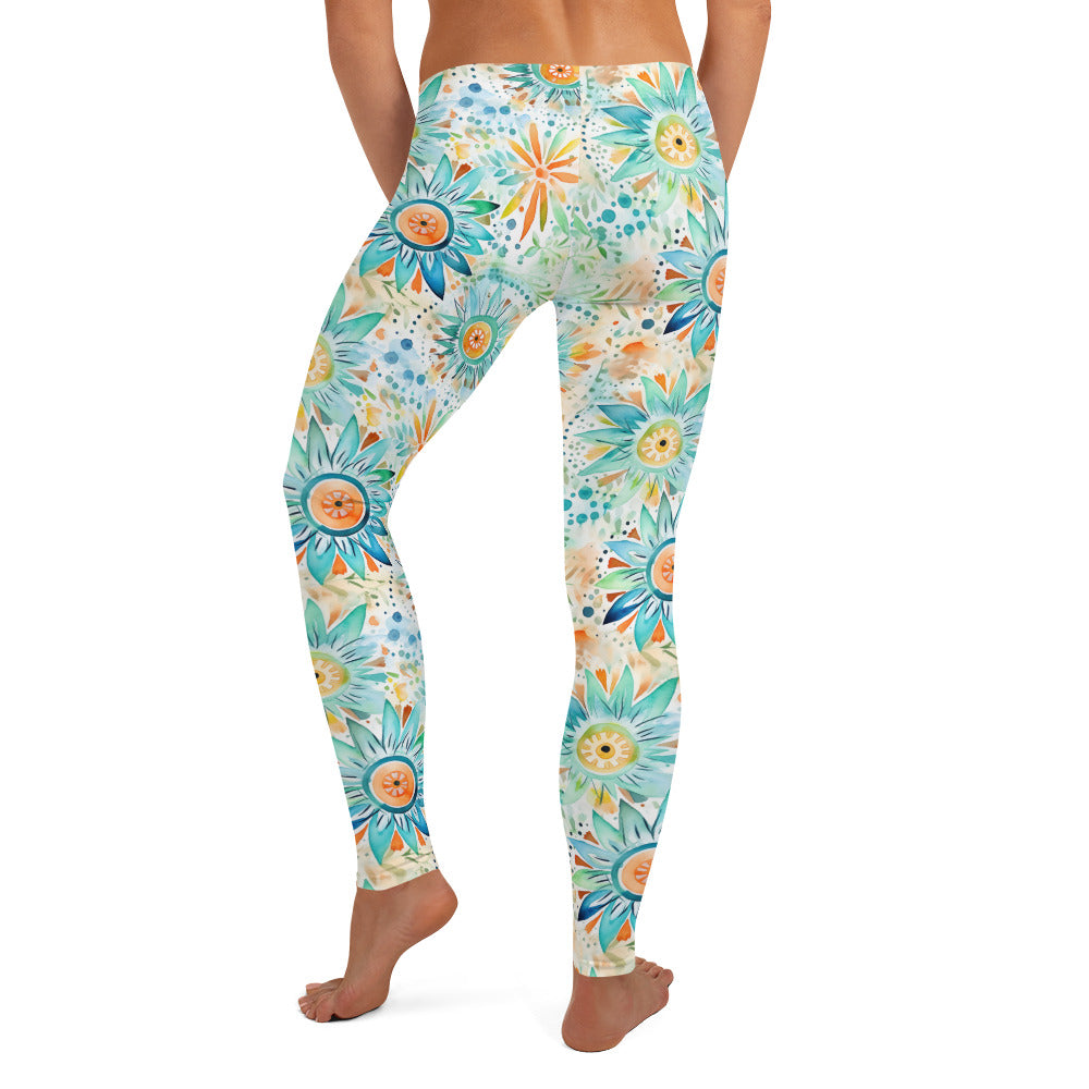 Flower Flash Printed Leggings