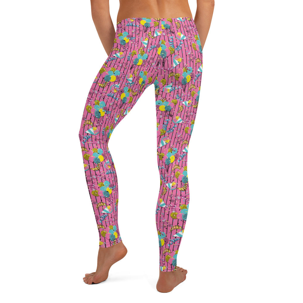 It's Party Time Balloons Printed Leggings