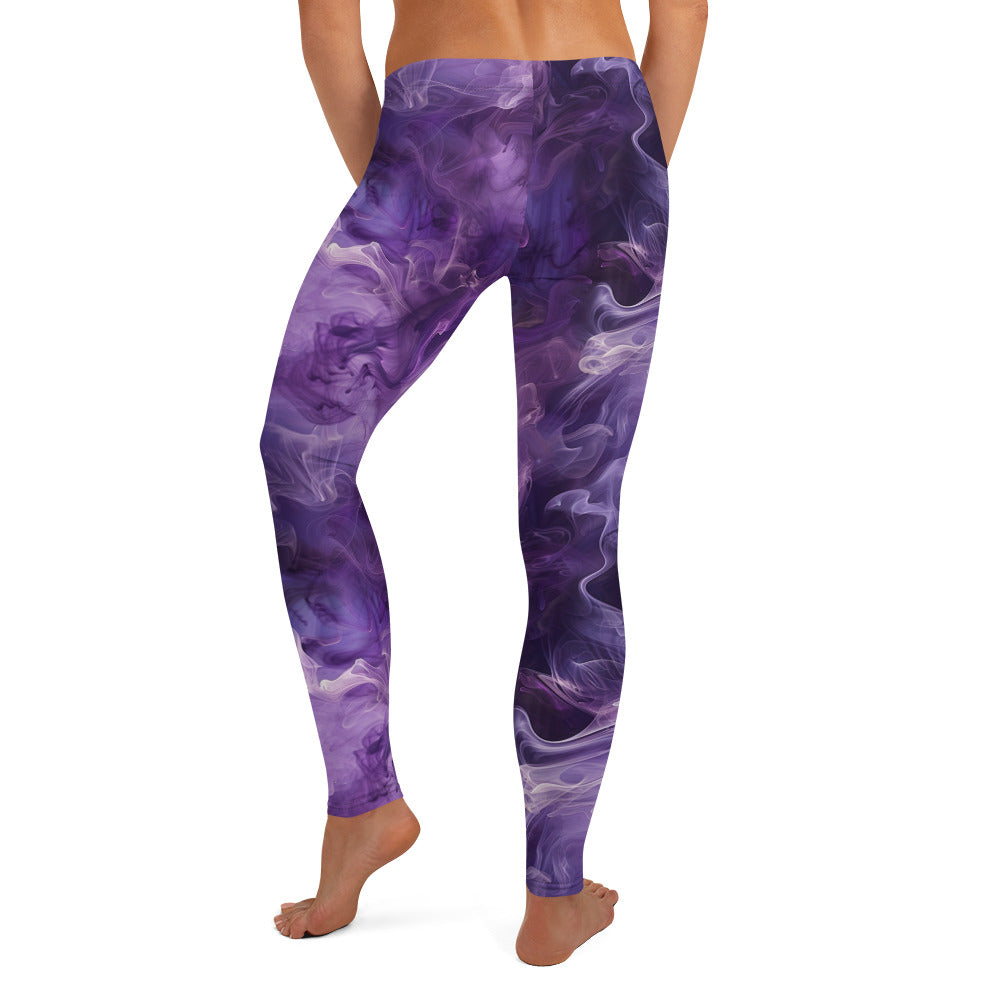 Purple Smoke Printed Leggings