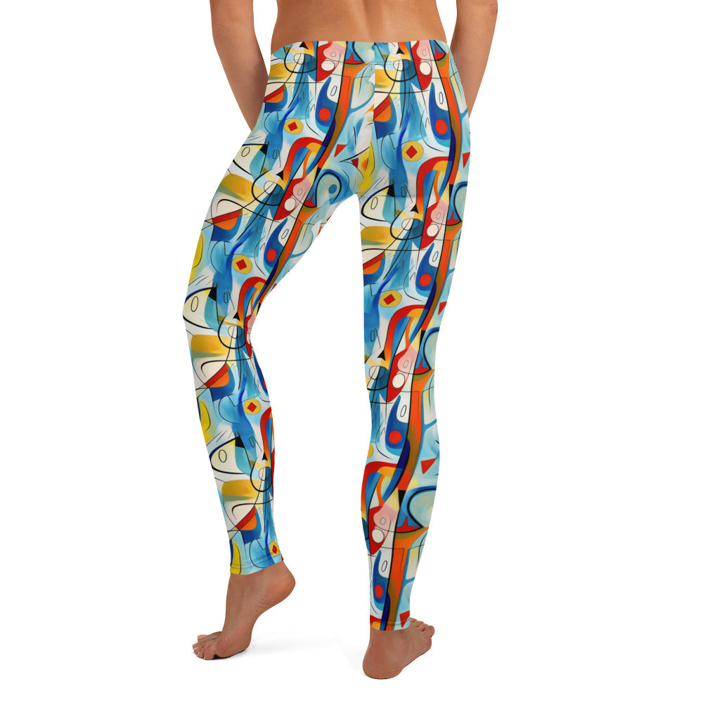 Geometric Pop Culture Pattern Printed Leggings