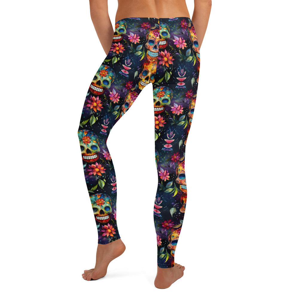 Sugar Skull Printed Leggings