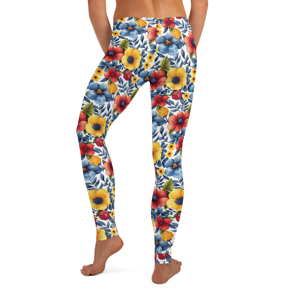 Whispering Tropical Flowers Leggings