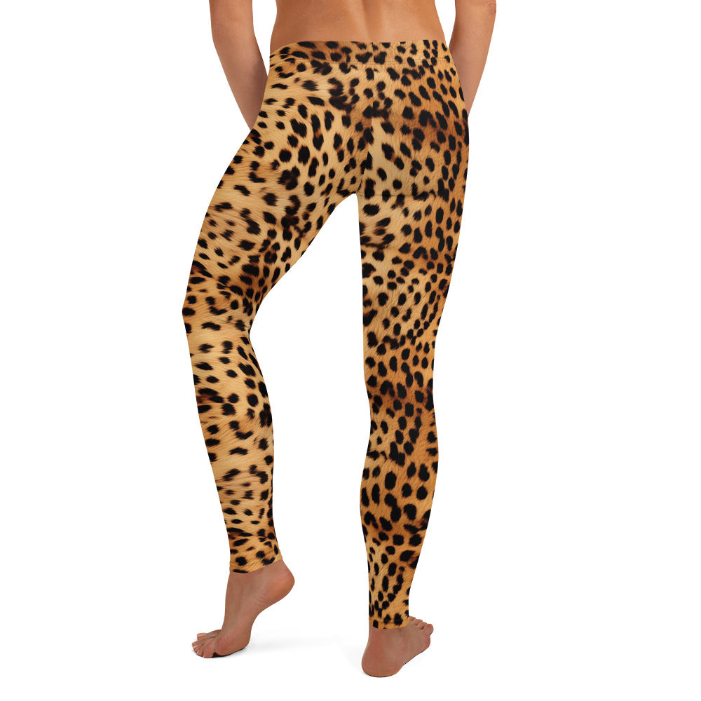 Cheetah Fur Pattern Printed Leggings