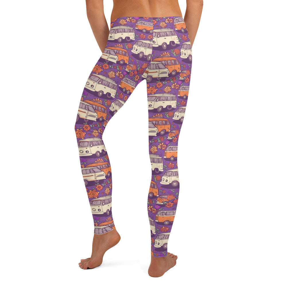 Groovy Vans Purple Hippie Leggings