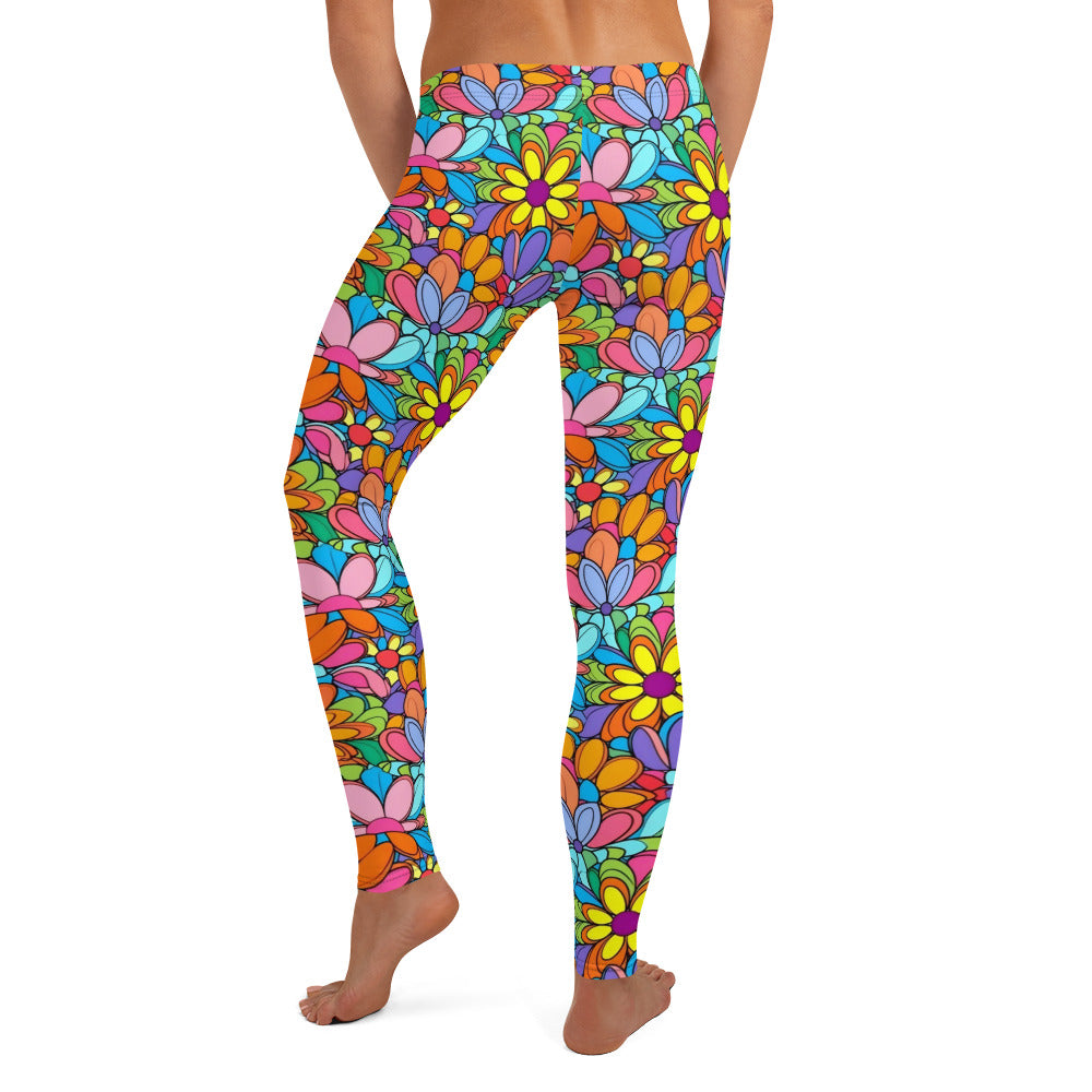 Bright Floral Hippie Leggings