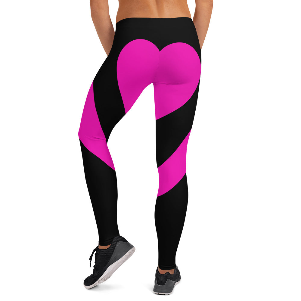 Pink Heart Leggings