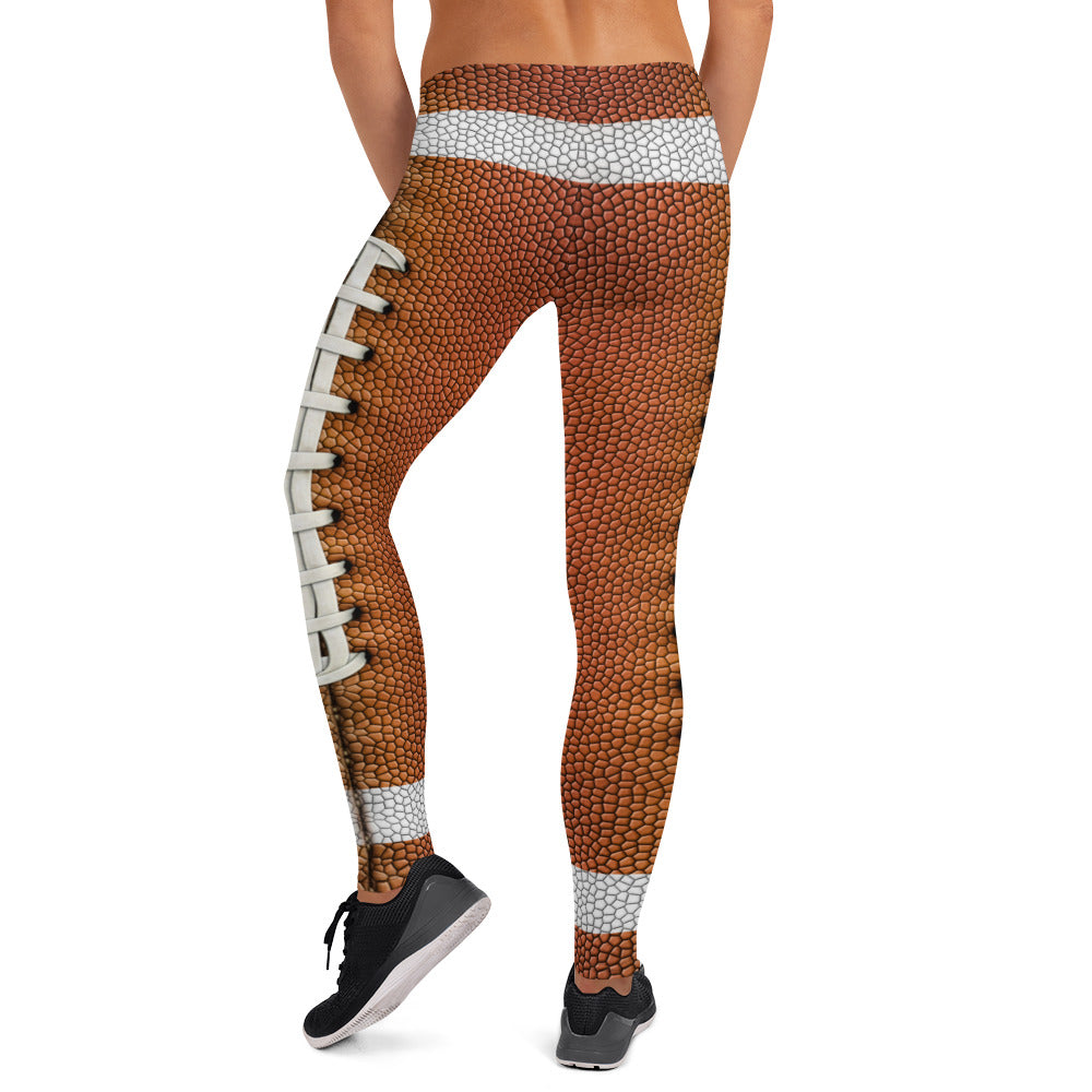 American Football Leather Print Leggings