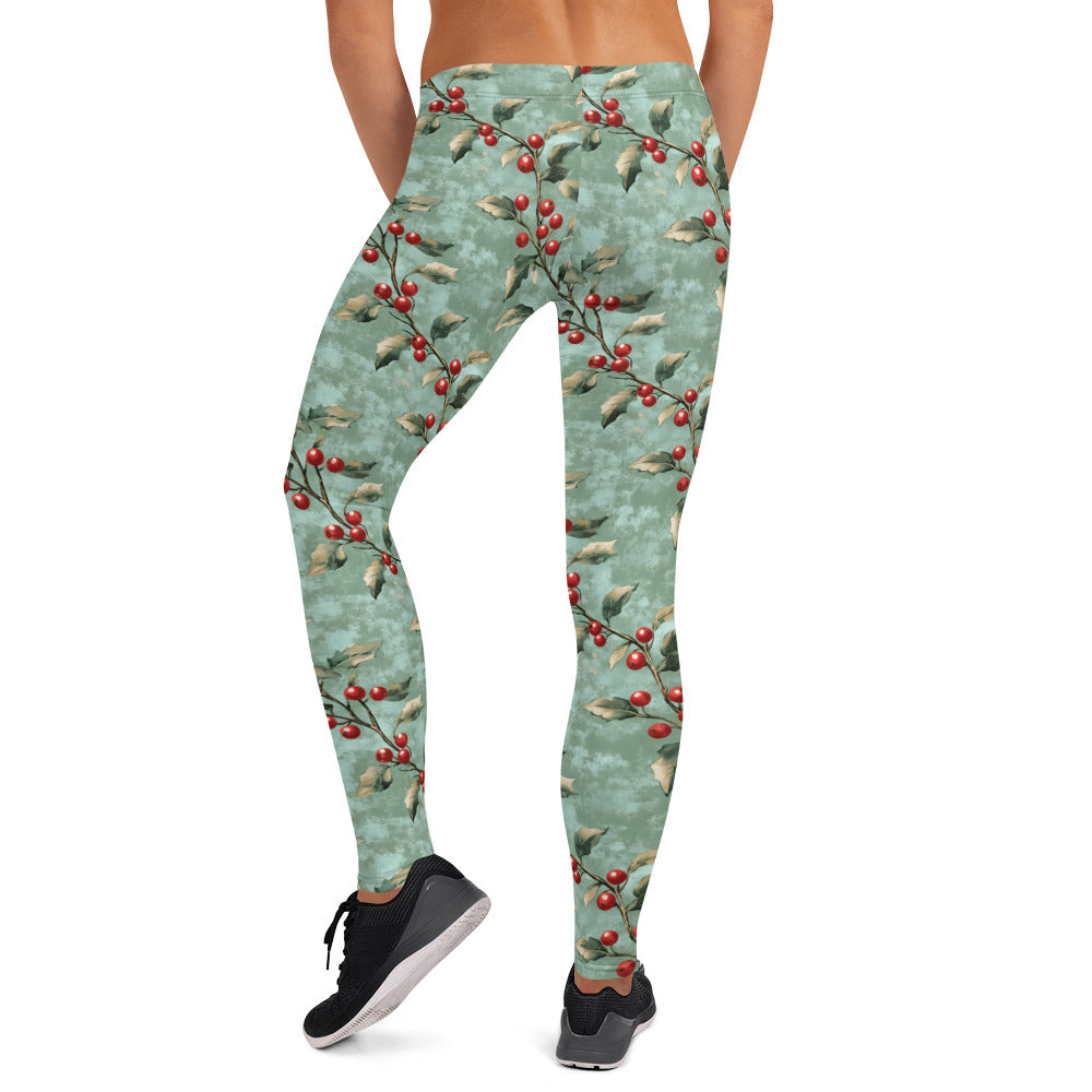 Christmas Cherry Vibes Leggings