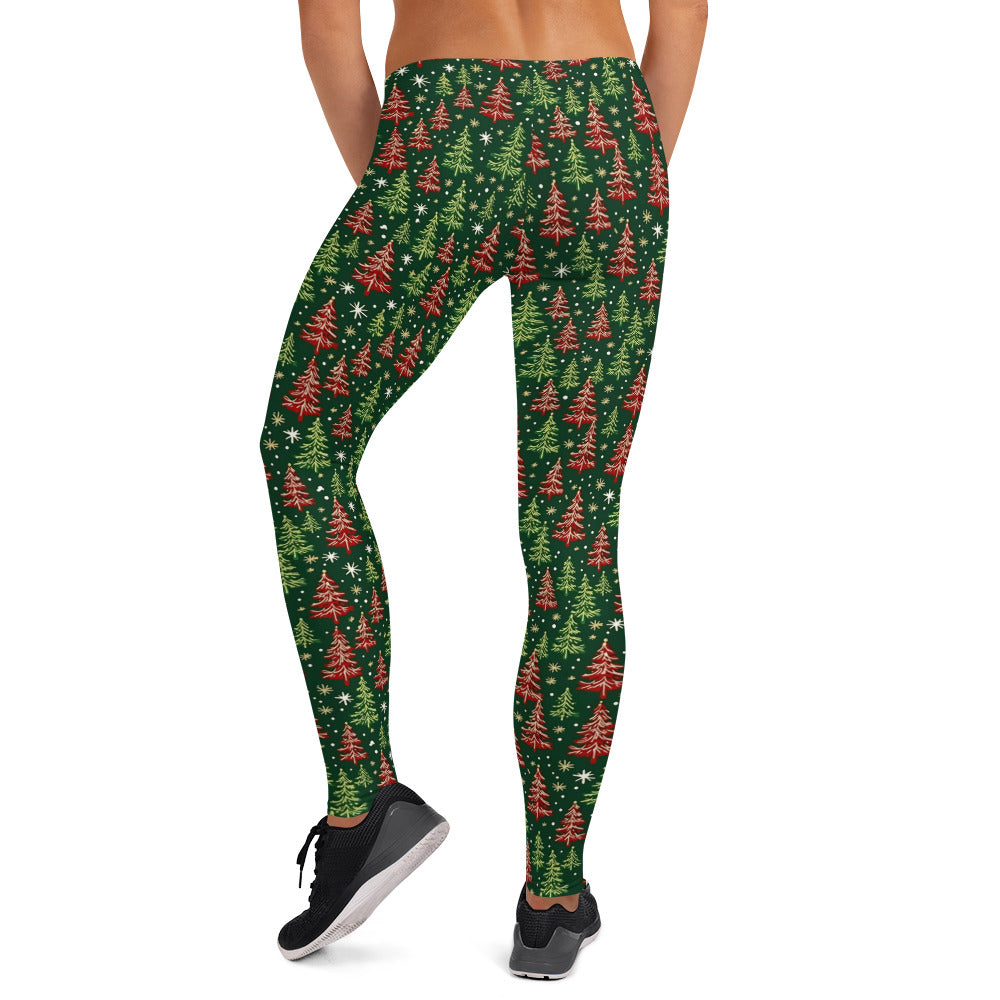 Christmas Trees Holiday Colors Leggings