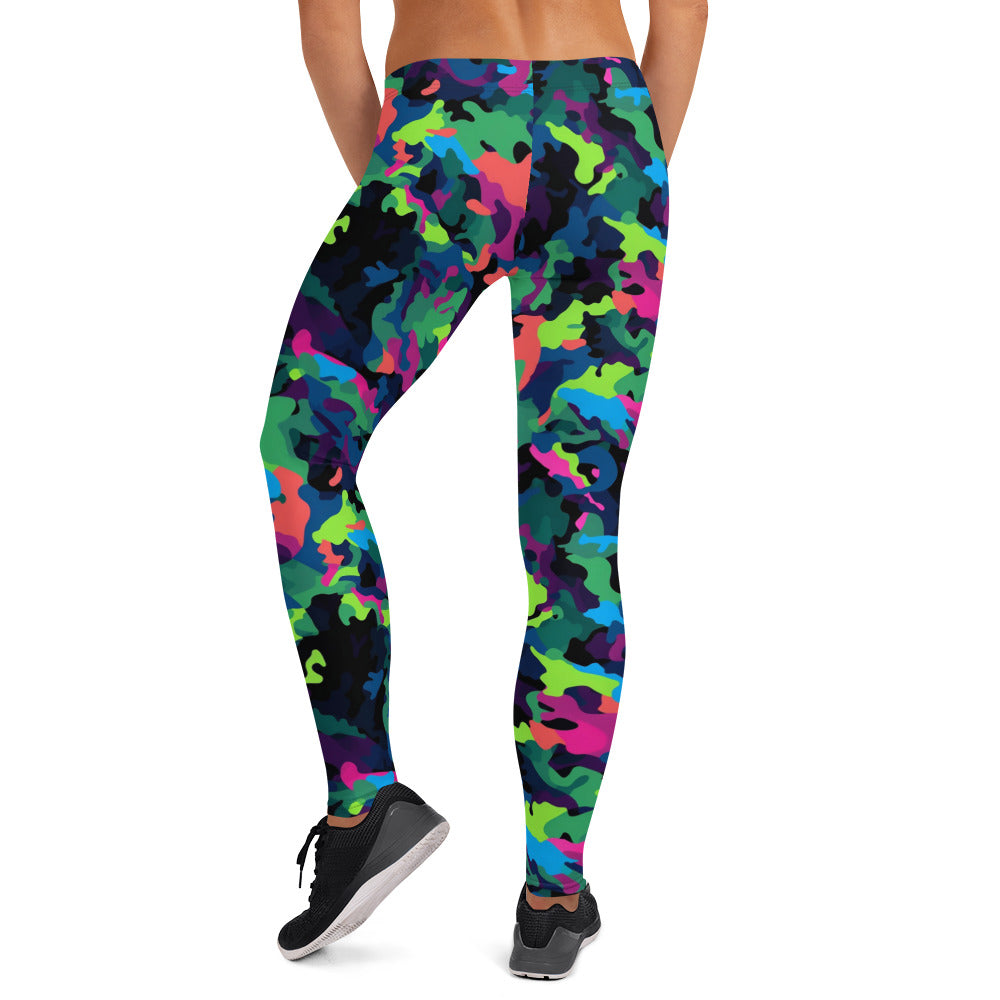 Multi Color Camouflage Leggings