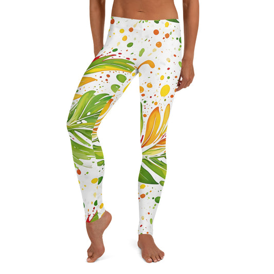 Palm Leaf Splash Leggings