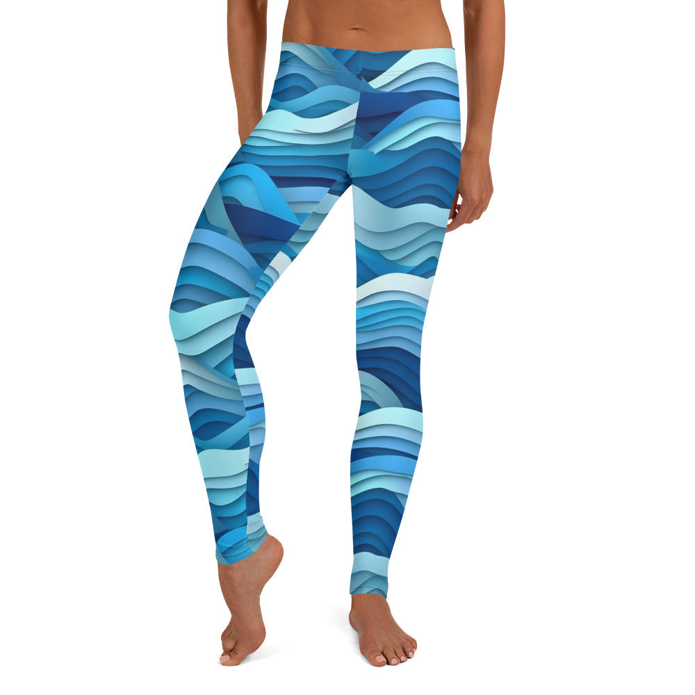 Waves Are Blue Leggings