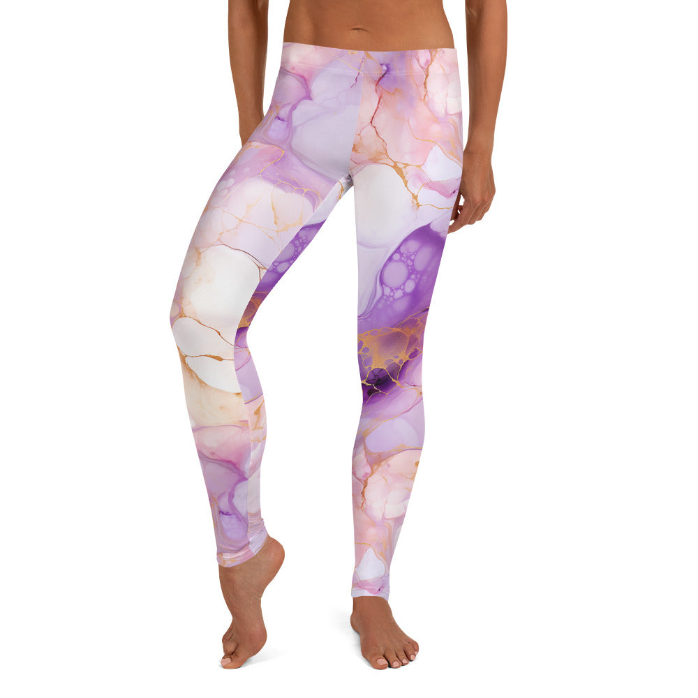 Shades of Purple Marble Leggings