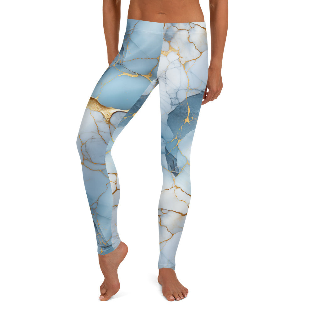 Sky Blue Marble Leggings