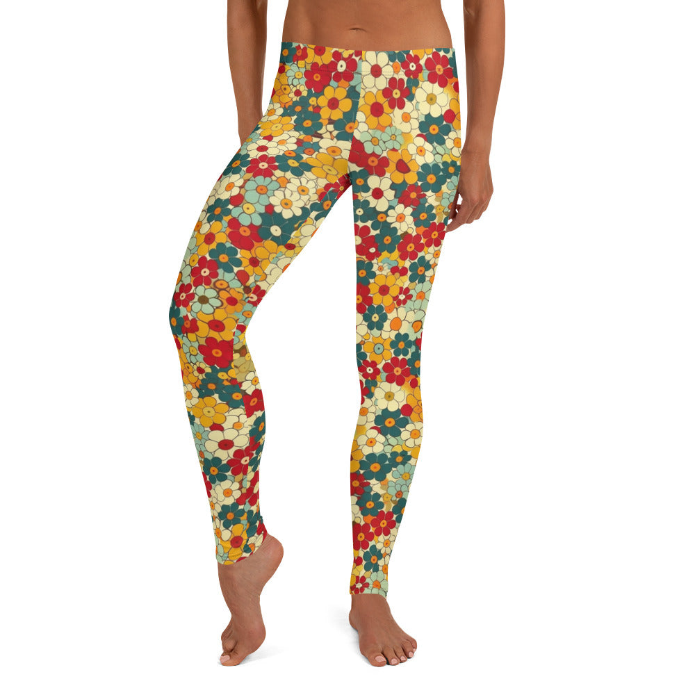 Groovy Floral Spring Leggings