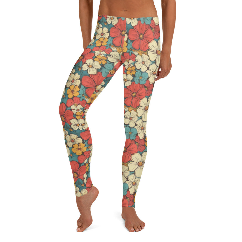 Groovy Floral Pattern Leggings