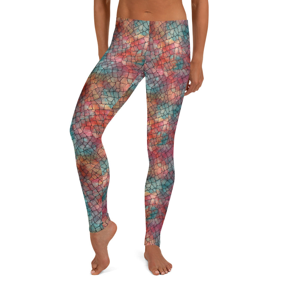 Abstract Pattern Darkness of Colors Leggings