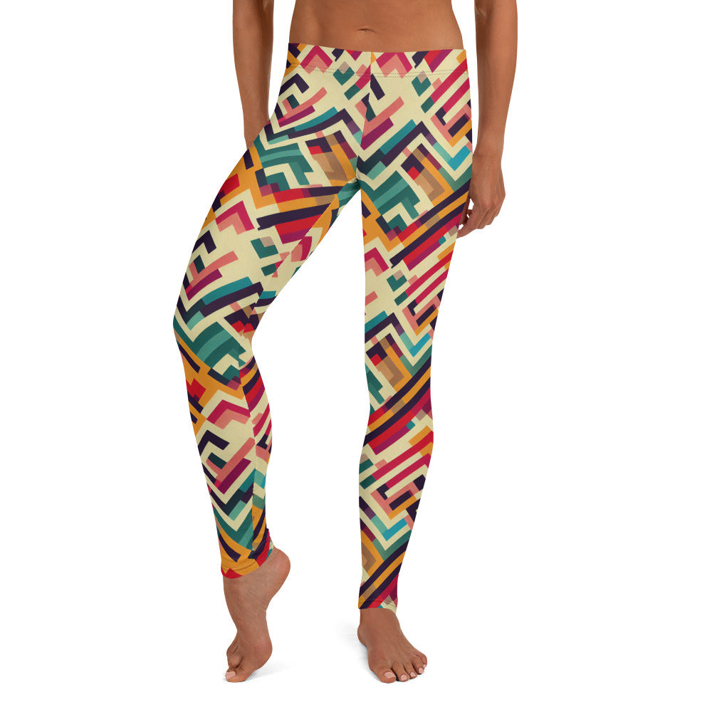 Modern Geometric Pattern Leggings