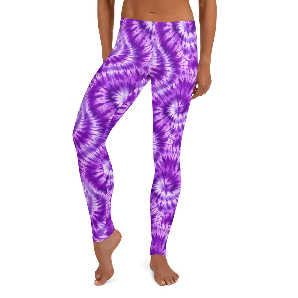 Purple Tie Dye Pattern Leggings